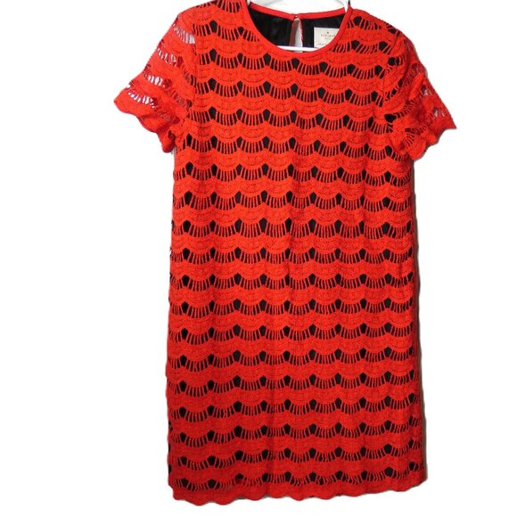 kate spade Dresses & Skirts - Kate Spade Womens 8 Red Lace Dress Vintage Short Gorgeous Couture Stylish Shift